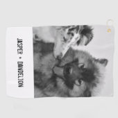 Einfaches, modernes Foto für Haustiere oder Person Golfhandtuch (Horizontal)