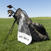 Einfaches, modernes Foto für Haustiere oder Person Golfhandtuch (Gras)
