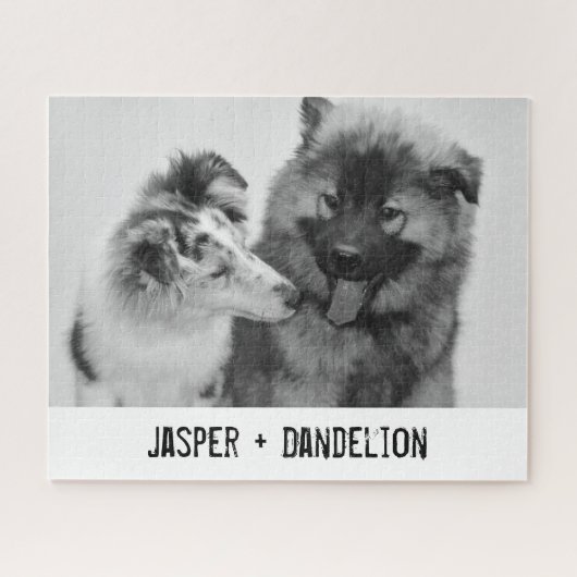 Einfaches, modernes Foto für Haustiere oder Person Puzzle (Horizontal)