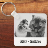 Einfaches, modernes Foto für Haustiere oder Person Schlüsselanhänger (Vorderseite)