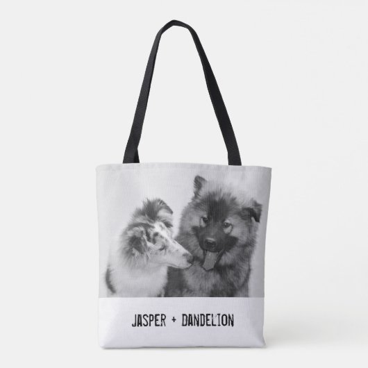 Einfaches, modernes Foto für Haustiere oder Person Tasche (Rückseite)