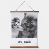 Einfaches, modernes Foto für Haustiere oder Person Wandteppich Mit Holzrahmen (Vorderseite)