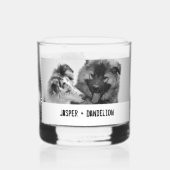 Einfaches, modernes Foto für Haustiere oder Person Whiskyglas (Rückseite)