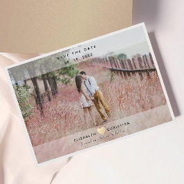 Einfaches, modernes Foto für Hochzeiten retten das Save The Date