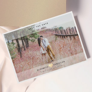 Einfaches, modernes Foto für Hochzeiten retten das Save The Date