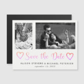 Einfaches, modernes Foto für Hochzeitsfotos gerett Magneteinladung (Vorne/Hinten)