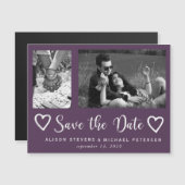 Einfaches, modernes Foto für Hochzeitsfotos gerett Magneteinladung (Vorne/Hinten)