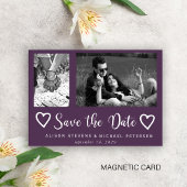 Einfaches, modernes Foto für Hochzeitsfotos gerett Magneteinladung