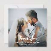 Einfaches, modernes Foto für Personalisierte Hochz Dankeskarte (Vorderseite)