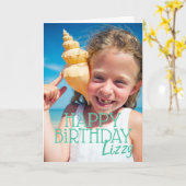 Einfaches, modernes Foto Geburtstagsgrüßen Karte (Gelbe Blume)