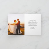 Einfaches, modernes Foto geklappt Dankeskarte (Innenseite)