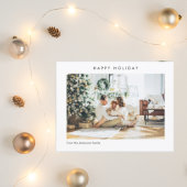 Einfaches modernes Foto | Happy Holiday Postkarte