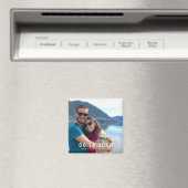 Einfaches modernes Foto Hochzeit rettet das Datum Magnet (In Situ (Geschirrspüler))