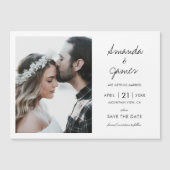 Einfaches modernes Foto Hochzeit rettet das Datum Magneteinladung (Vorderseite)