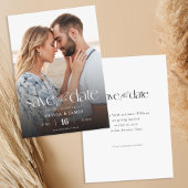 Einfaches modernes Foto Hochzeit rettet das Datum Save The Date