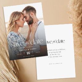 Einfaches modernes Foto Hochzeit rettet das Datum Save The Date