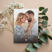 Einfaches modernes Foto Hochzeit rettet das Datum Save The Date