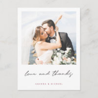 Einfaches, modernes Foto Hochzeit Vielen Dank