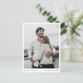 Einfaches, modernes Foto Hochzeit Vielen Dank Postkarte (Stehend Vorderseite)