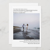 Einfaches modernes Foto Minimalistische Symmetrie  Einladung (Vorne/Hinten)