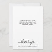 Einfaches modernes Foto mit Handschrift Dankeskarte (Rückseite)