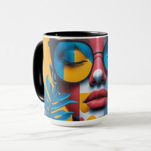 Einfaches, modernes Foto mit individuellem Mug Tasse (Vorderseite Links)