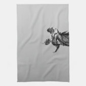 Einfaches, modernes Foto mit Möwen auf der Statue Geschirrtuch (Vertikal)