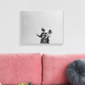 Einfaches, modernes Foto mit Möwen auf der Statue Leinwanddruck (Insitu (Wohnzimmer))