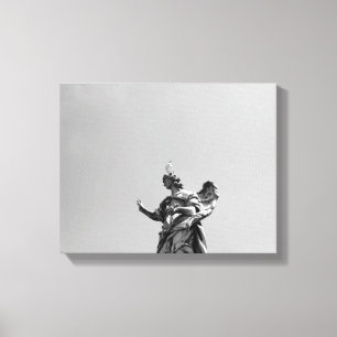 Einfaches, modernes Foto mit Möwen auf der Statue Leinwanddruck
