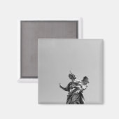 Einfaches, modernes Foto mit Möwen auf der Statue Magnet (Vorderseite/Rückseite)