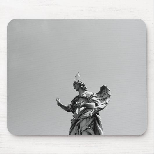 Einfaches, modernes Foto mit Möwen auf der Statue Mousepad (Vorne)
