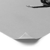 Einfaches, modernes Foto mit Möwen auf der Statue Poster (Ecke)