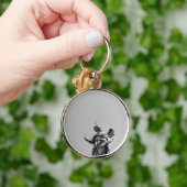 Einfaches, modernes Foto mit Möwen auf der Statue Schlüsselanhänger (Hand)