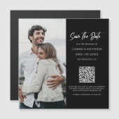 Einfaches, modernes Foto QR-Code speichern das Dat Magnetkarte (Vorne/Hinten)