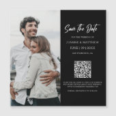 Einfaches, modernes Foto QR-Code speichern das Dat Magnetkarte (Vorderseite)