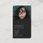 Einfaches, modernes Foto QR-Code Visitenkarte (Rückseite)