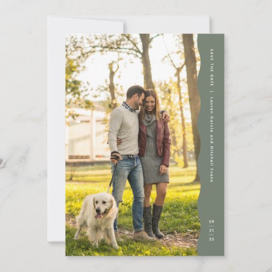 Einfaches, modernes Foto Save The Date (Vorderseite)