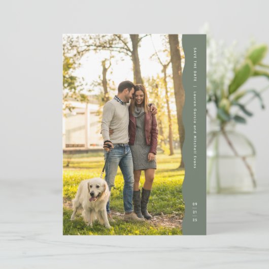 Einfaches, modernes Foto Save The Date (Stehend Vorderseite)