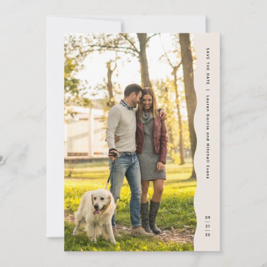 Einfaches, modernes Foto Save The Date (Vorderseite)