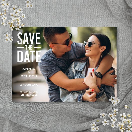 Einfaches modernes Foto Save The Date