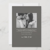 Einfaches, modernes Foto Save The Date (Rückseite)