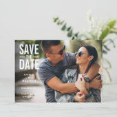Einfaches modernes Foto Save The Date (Stehend Vorderseite)