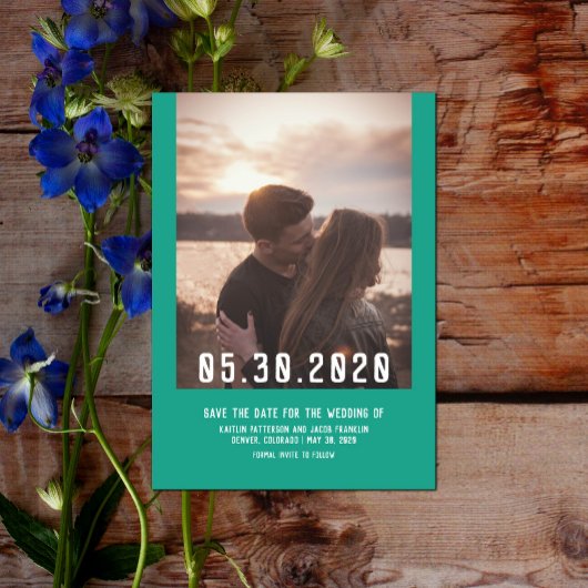 Einfaches modernes Foto Save the Date | Arcadia Gr