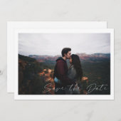 Einfaches modernes Foto Save the Date Einladung (Vorne/Hinten)