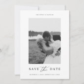 Einfaches Modernes Foto Save the Date Einladung (Vorderseite)