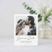 Einfaches modernes Foto Save the Date Einladungspostkarte (Stehend Vorderseite)