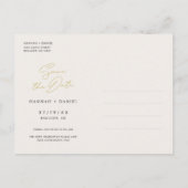 Einfaches, modernes Foto Save the Date Einladungspostkarte (Rückseite)