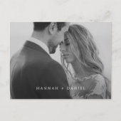 Einfaches, modernes Foto Save the Date Einladungspostkarte (Vorderseite)