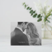 Einfaches, modernes Foto Save the Date Einladungspostkarte (Stehend Vorderseite)