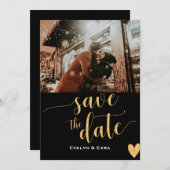 Einfaches modernes Foto Save the Date Hochzeit (Vorne/Hinten)